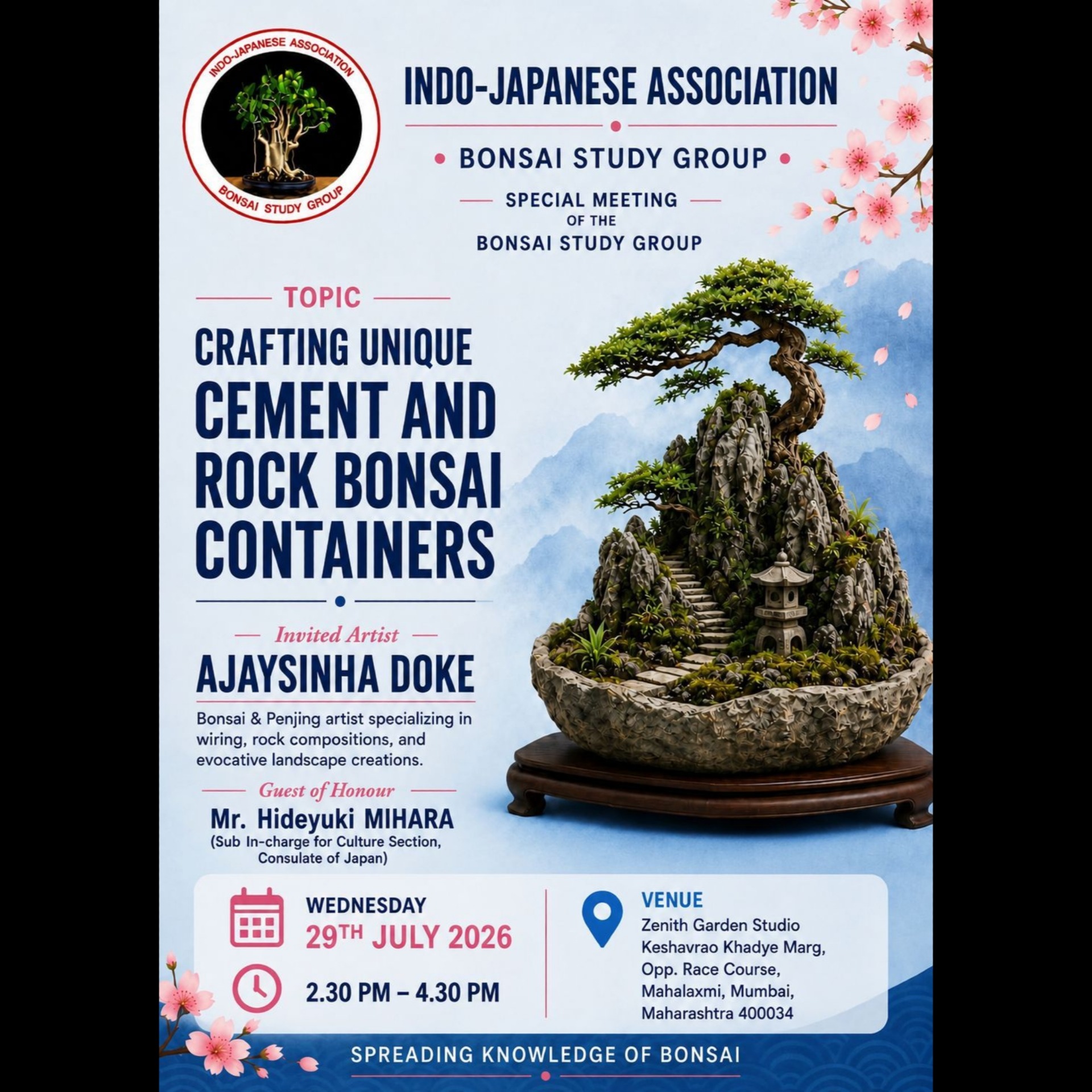 Crafting unique cement and Rock bonsai containers 